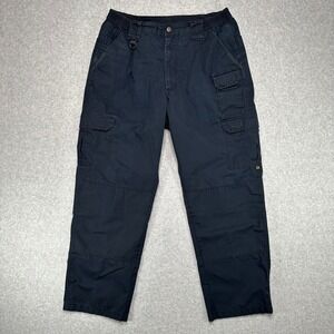 Propper Mens 36x31 Tactical‎ Cargo Pants Navy Blue Ripstop Utility Workwear